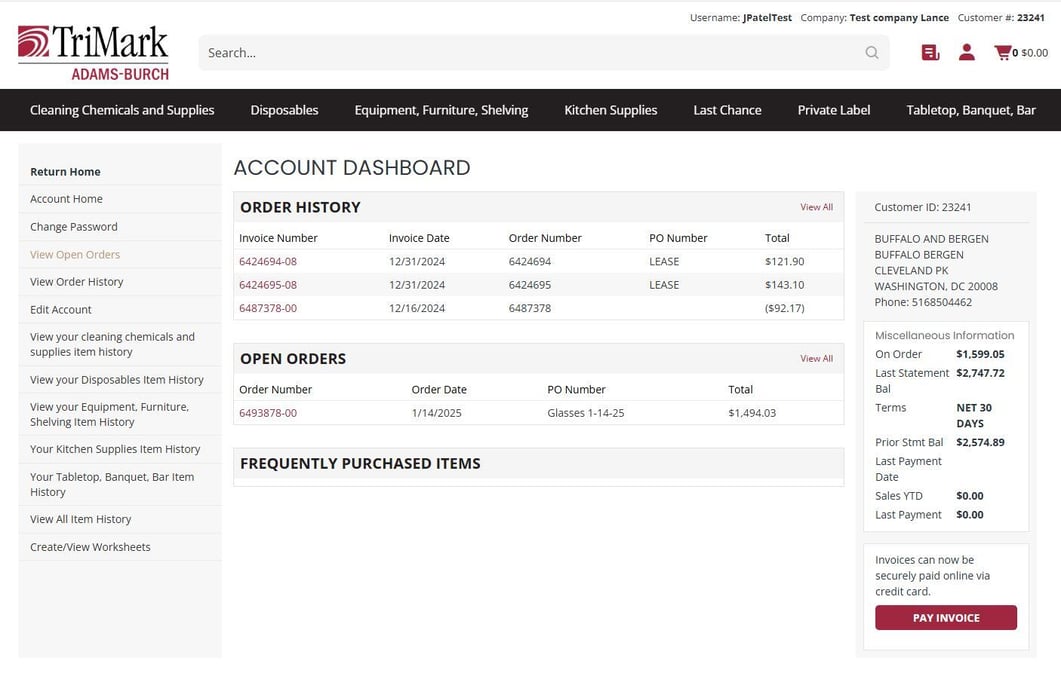 Account Dashboard